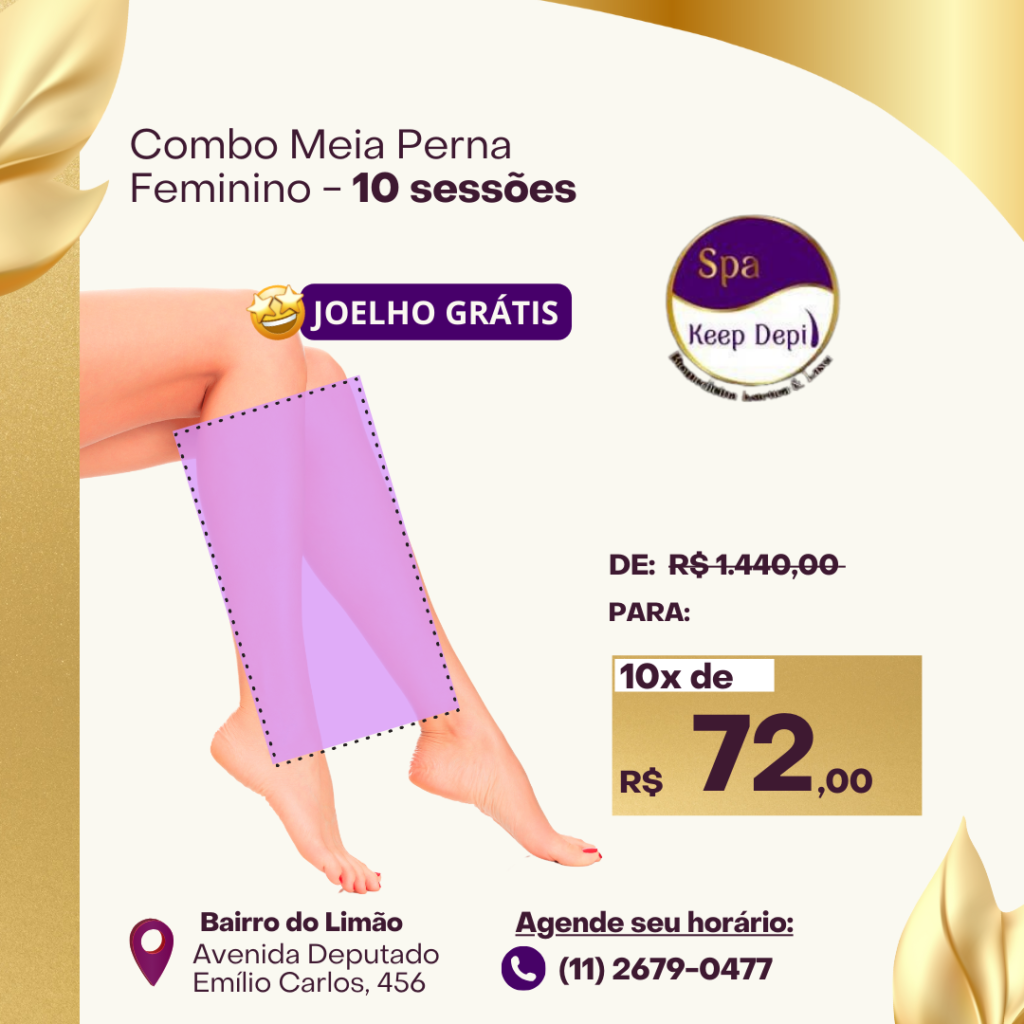 meia perna
depilação a laser
feminino
joelho depilação