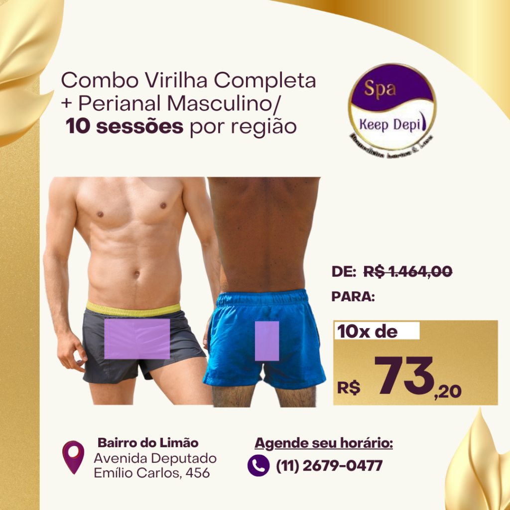 depilação a laser
lombar masculino
ombro costas
barba
virilha 
perianal